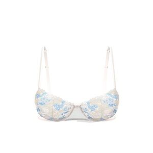Victoria's Secret Dream Angels wildflowers shimmer Embroider Balconette Bra